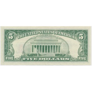 USA, Read Seal, 5 Dollars 1963 ★ - Granahan & Dillon - star note