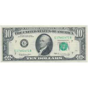 USA, Green Seal, 10 Dollars 1969 - Elston & Kennedy
