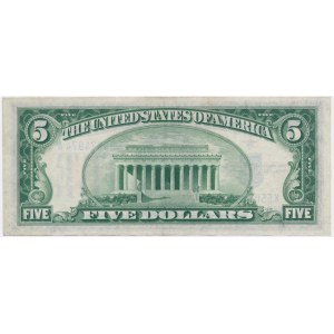 USA, Yellow Seal, 5 Dollars 1934 A - Julian & Morgenthau -