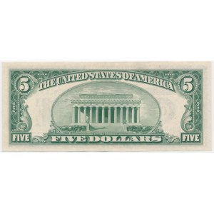 USA, Green Seal, 5 dolarów 1934 D - Clark & Snyder -