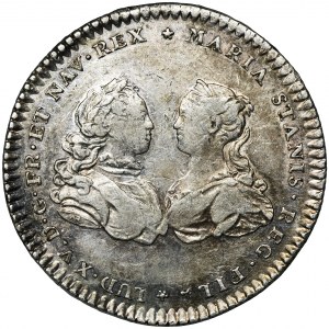 Francja, Ludwik XV Ukochany, Żeton zaślubinowy 1725