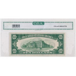 USA, Green Seal, 10 Dollars 1934 - Julian & Morgenthau - CGA 64