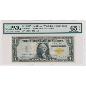 USA, Silver Certificates, 1 dolar 1935 A - Julian & Morgenthau - PMG 65 EPQ