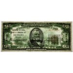 USA, Brown Seal, 50 dolarów 1929 - Jones & Woods - PMG 65 EPQ - imponująca nota