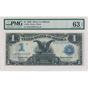 USA, Silver Certificate, 1 dolar 1899 - Elliot & White - PMG 63 EPQ