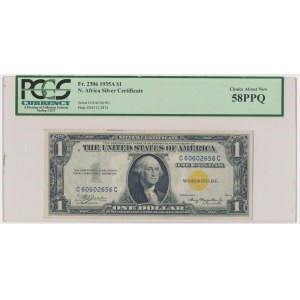 USA, Silver Certificate, 1 Dollar 1935 A - Julian & Morgenthau - PCGS 58 PPQ