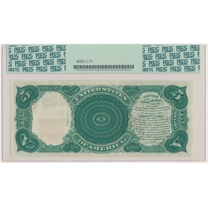 USA, Red Seal, 5 Dollars 1907 - Elliot & Burke - PCGS 58 PPQ