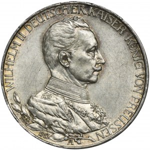 Niemcy, Królestwo Prusy, Wilhelm II, 3 Marki Berlin 1913 A