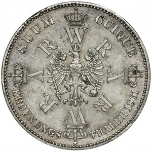 Germany, Kingdom of Prussia, Wilhelm I, Crown Thaler Berlin 1861