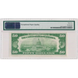 USA, Green Seal, 50 Dollars 1934 - Julian & Morgenthau - PMG 65 EPQ