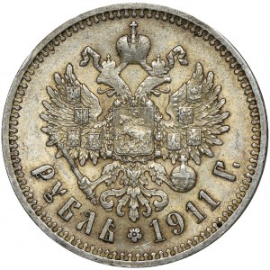 Rosja, Mikołaj II, Rubel Petersburg 1911 Э•Б