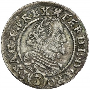 Silesia, Habsburg rule, Ferdinand II, 3 Keuzer Breslau 1630 PH - RZADSZY