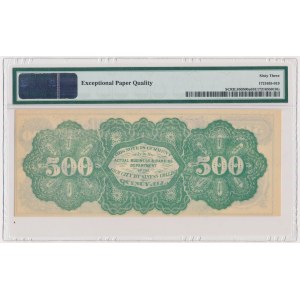 USA, Illinois , 500 dolarów 1873 - PMG 63 EPQ - blankiet