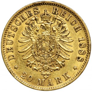 Germany, Kingdom of Prussia, Friedrich III, 20 Mark Berlin 1888 A