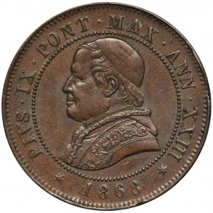 Vatican, Pius IX, 4 Soldi Rome 1868 R