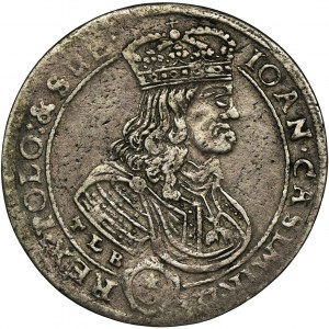 John II Casimir, 1/4 Thaler Krakau 1668 TLB - RARE