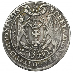 Jan II Kazimierz, Talar Gdańsk 1649 GR - BARDZO ŁADNY