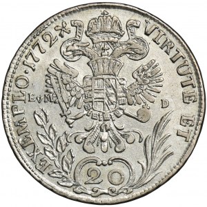 Austria, Joseph II, 20 Kreuzer Kremnitz 1772 B EvM-D