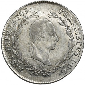 Austria, Franciszek II, 20 Krajcarów Kremnica 1830 B