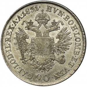 Austria, Franciszek II, 20 Krajcarów Wiedeń 1831 A