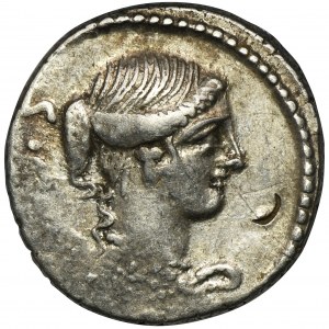 Roman Republic, T. Carisius, Denarius