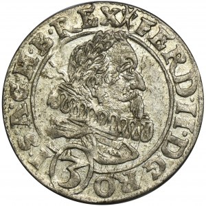 Silesia, Habsburg rule, Ferdinand II, 3 Kreuzer Breslau 1627 HR