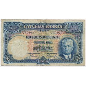 Latvia, 50 Latu 1934