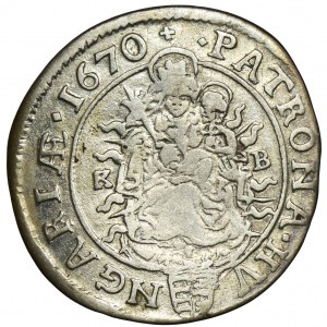 Hungary, Leopold I, 6 Kreuzer Kremnitz 1670 KB