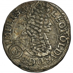 Austria, Leopold I, 3 Krajcary Praga 1697 GE