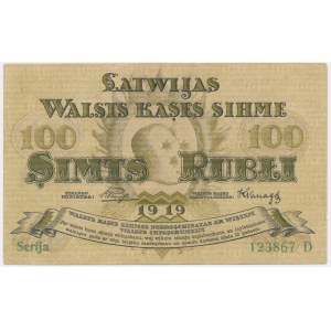 Latvia, 100 Rubles 1919