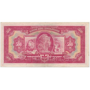 Czechoslovakia, 500 Korun 1929 - SPECIMEN -