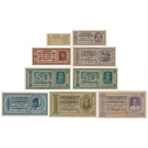 Ukraine, group of 1-500 Karbovanets 1942 (9pcs.)