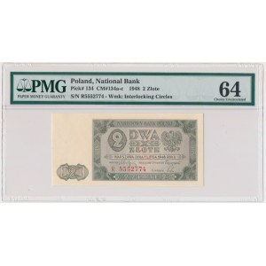 2 złote 1948 - R - PMG 64