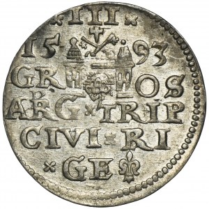 Zygmunt III Waza, Trojak Ryga 1593 - podwójne R