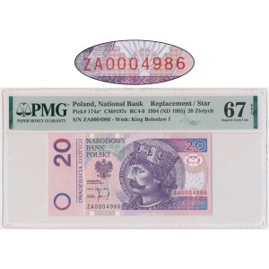 20 złotych 1994 - ZA0004986 - PMG 67 EPQ - seria zastępcza