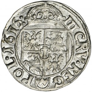 Zygmunt III Waza, 3 Krucierze Kraków 1616 - herb Abdank