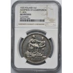 PRÓBA, Konstytucja, 5 złotych 1925 - monogramy SW i WG - NGC AU DETAILS - DUŻA RZADKOŚĆ