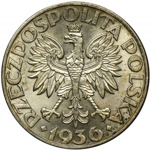 Żaglowiec, 5 złotych 1936