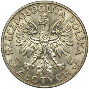 Głowa Kobiety, 5 złotych Londyn 1932