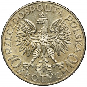 Głowa Kobiety, 10 złotych Warszawa 1932