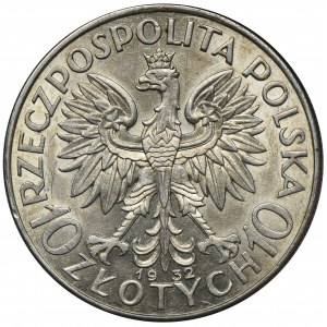 Głowa Kobiety, 10 złotych Londyn 1932