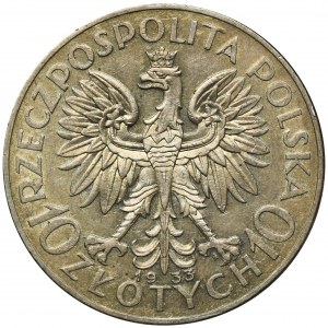 Głowa Kobiety, 10 złotych Warszawa 1933