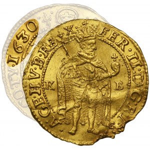 Węgry, Ferdynand II, Dukat Kremnica 1630 - BARDZO RZADKI