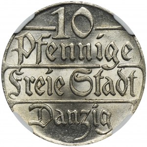 Free City of Danzig, 10 pfennige 1923 - NGC MS63