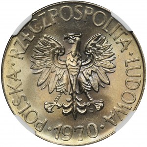 10 złotych 1970 Kościuszko - NGC MS65