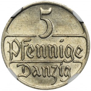 Free City of Danzig, 5 pfennige 1928 - NGC MS62