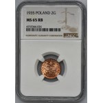 2 grosze 1935 - NGC MS65 RB