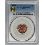 2 grosze 1938 - PCGS MS65 RB