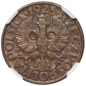 5 groszy 1928 - NGC MS62 BN