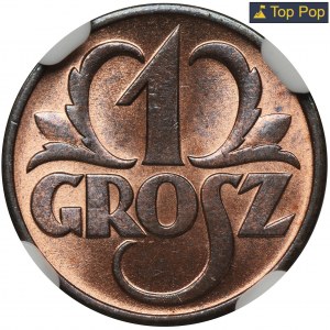 1 grosz 1939 - NGC MS67 RB